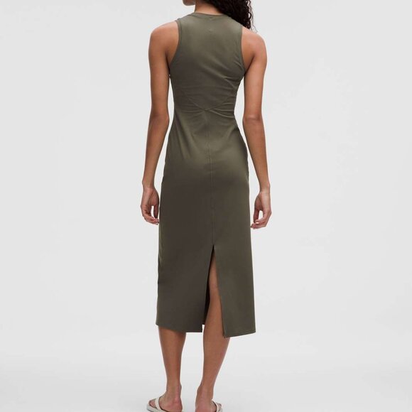 NWOT Lululemon All Aligned Midi Dress, Sz 6, Army Green - Picture 3 of 8
